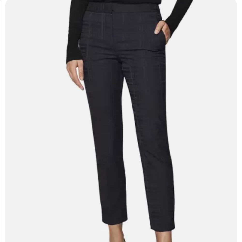 Reiss Margot Navy Plaid Trouser 8